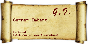 Gerner Imbert névjegykártya